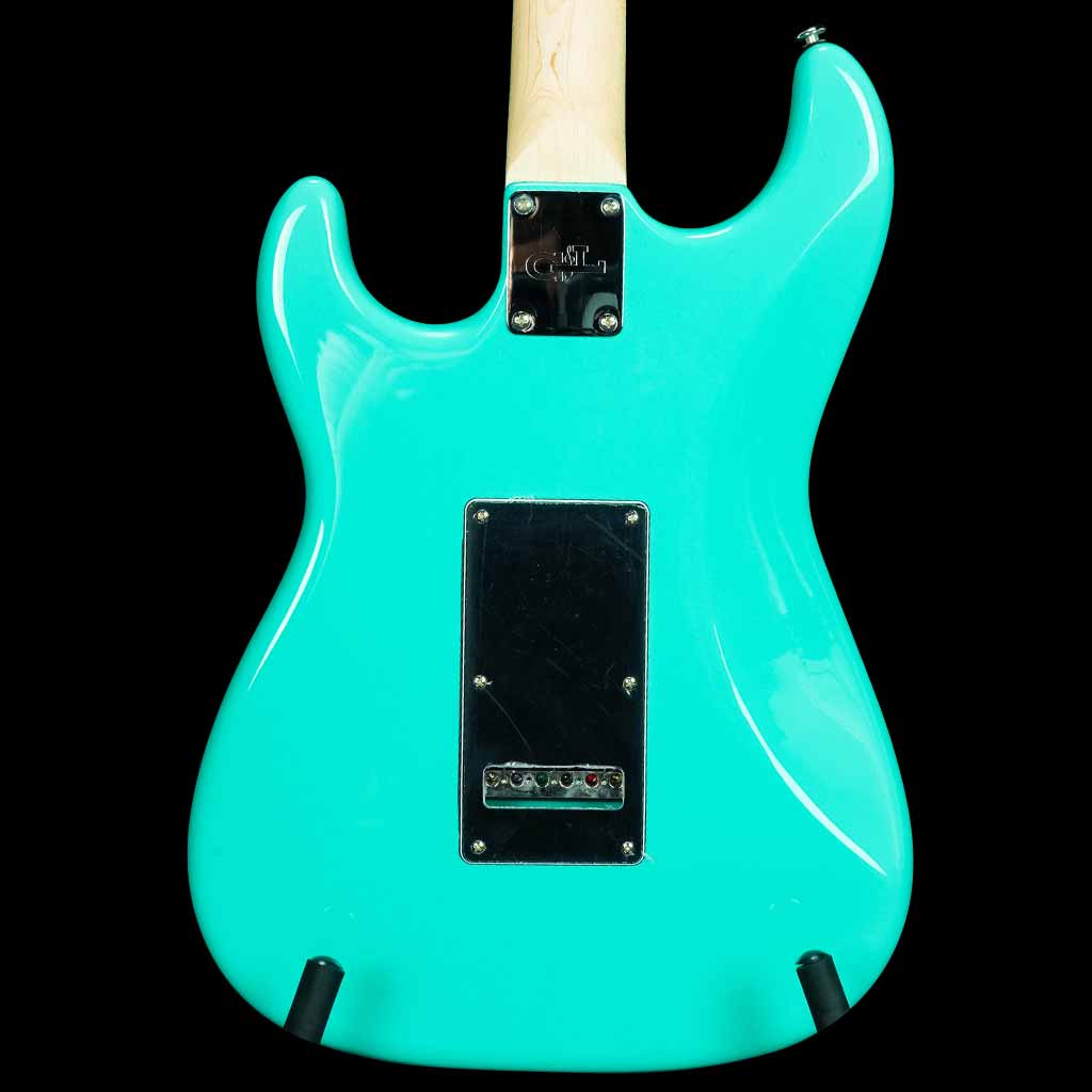 G&L USA Legacy Electric Guitar in Turquoise with Black Pickguard Maple Fretboard and Gloss Headstock