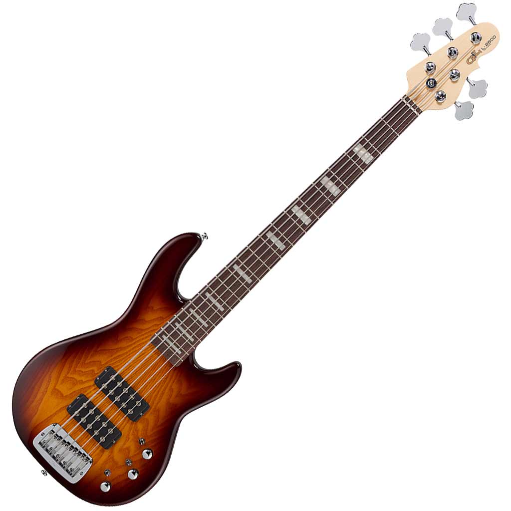 G&L Tribute Series L-2500 5 String Bass Guitar - Tobacco Sunburst