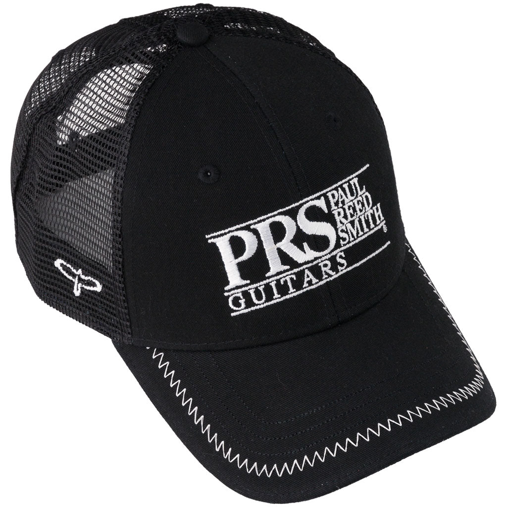 PRS Guitars PRS Hat, Trucker, PRS Block Logo Red, Black - John