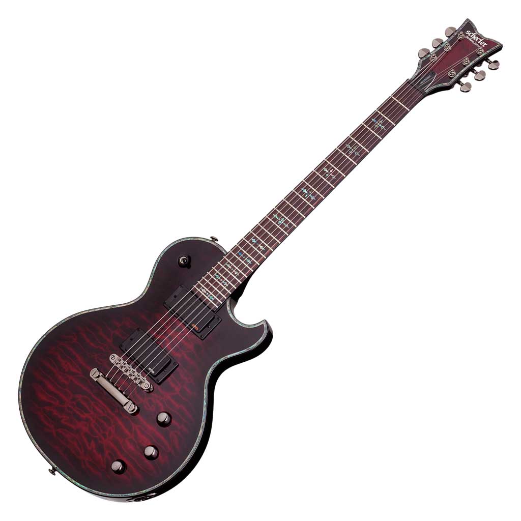 Schecter Hellraiser Solo-II Singlecut Electric Guitar in Black Cherry Burst