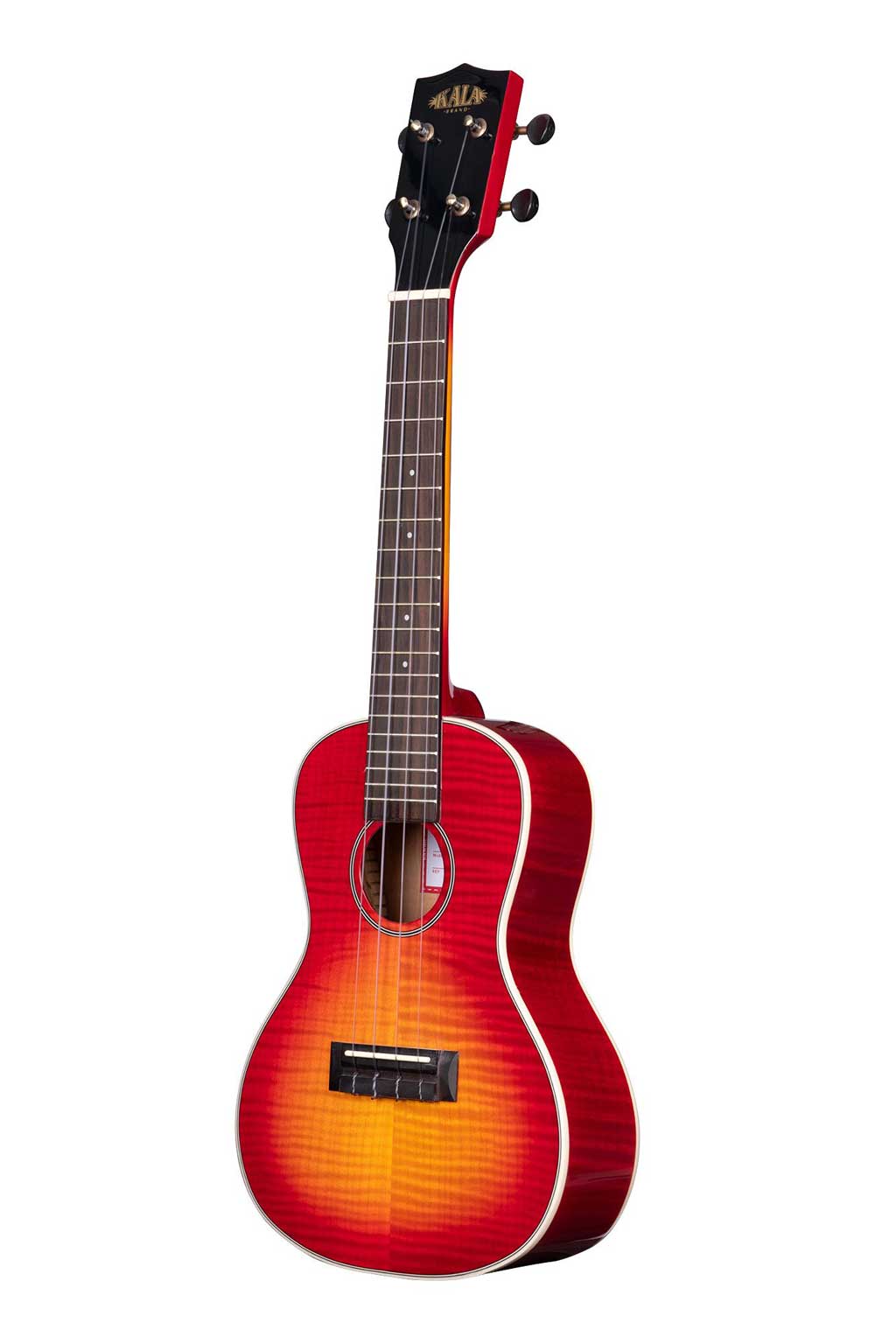 Kala Gloss Flame Maple Cherry Burst Concert Ukulele