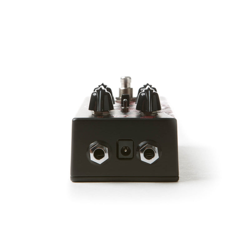 KHDK Dark Blood Kirk Hammett Signature Distortion Pedal Jim Dunlop Effects Pedal The tone of Dark Blood is tube-like and mid-heavy with added high gain. It's unique power is its distinctly amp-like