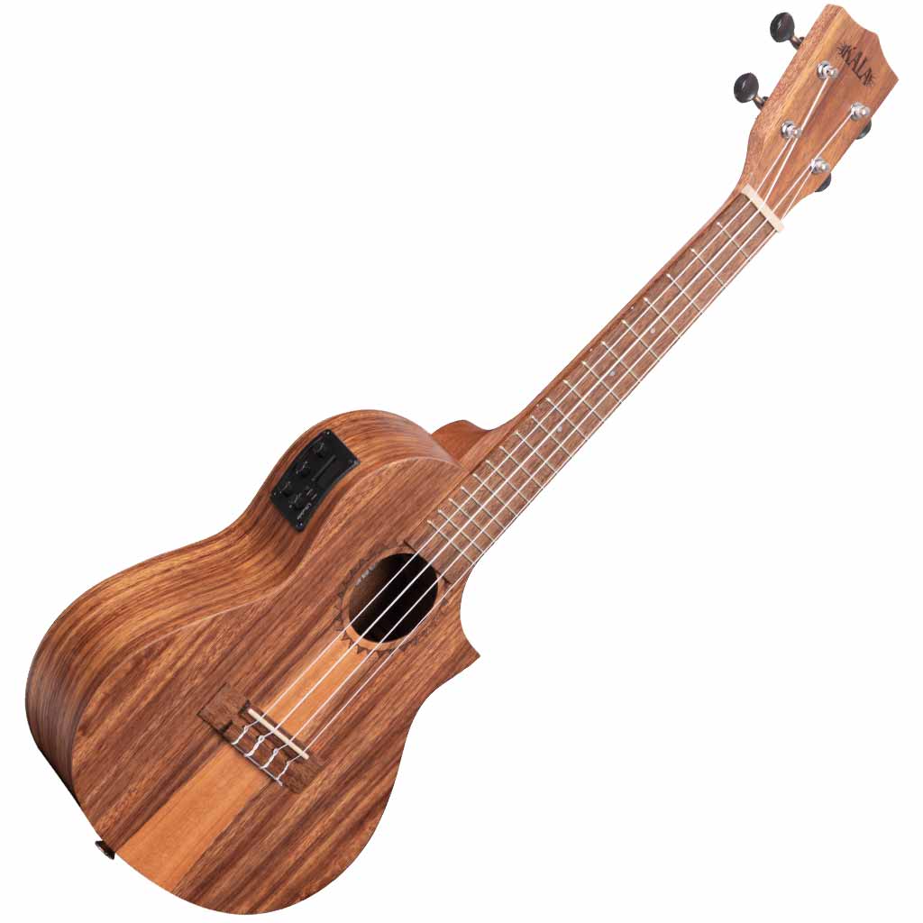 Kala Teak Tri-Top Concert Ukulele with Cutaway and EQ