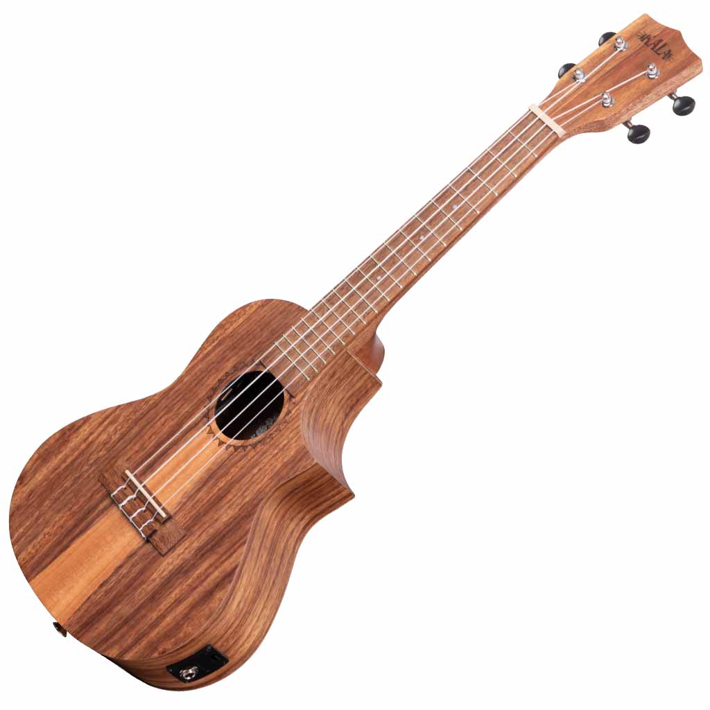 Kala Teak Tri-Top Concert Ukulele with Cutaway and EQ