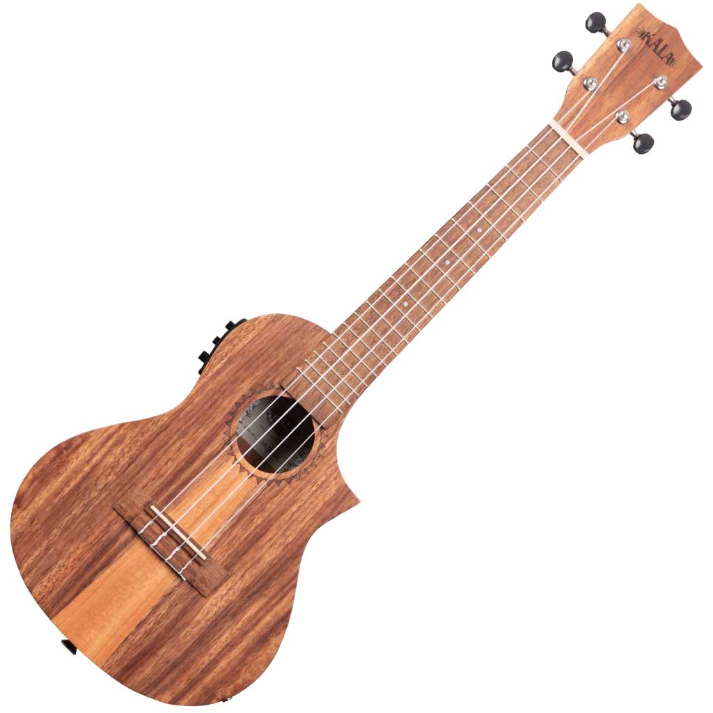 Kala Teak Tri-Top Concert Ukulele with Cutaway and EQ