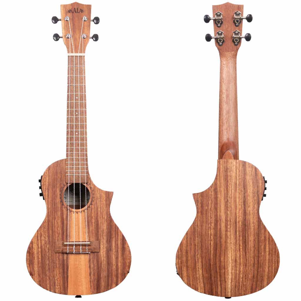 Kala Teak Tri-Top Concert Ukulele with Cutaway and EQ