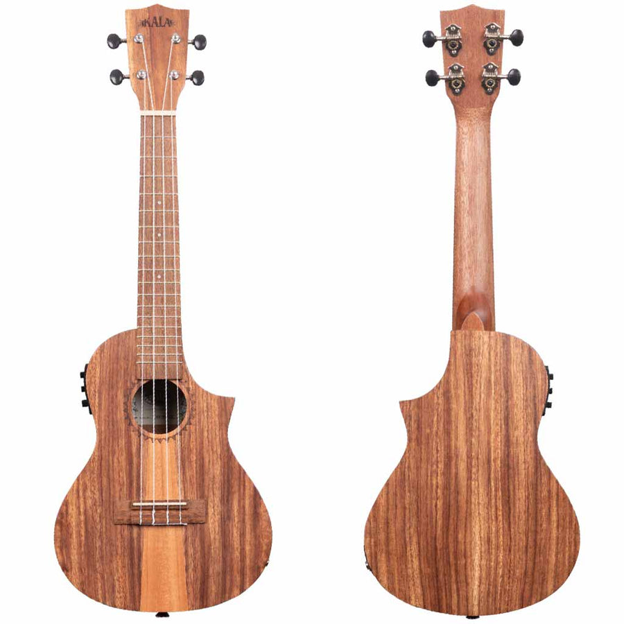 Kala Teak Tri-Top Concert Ukulele with Cutaway and EQ