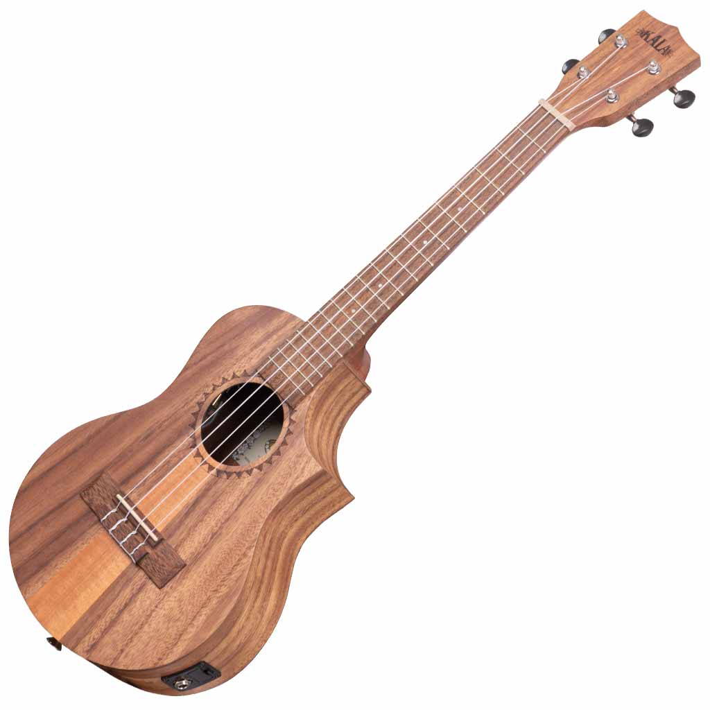 Kala Teak Tri-Top Tenor Ukulele with Cutaway and EQ