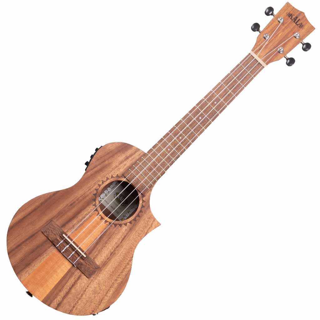 Kala Teak Tri-Top Tenor Ukulele with Cutaway and EQ