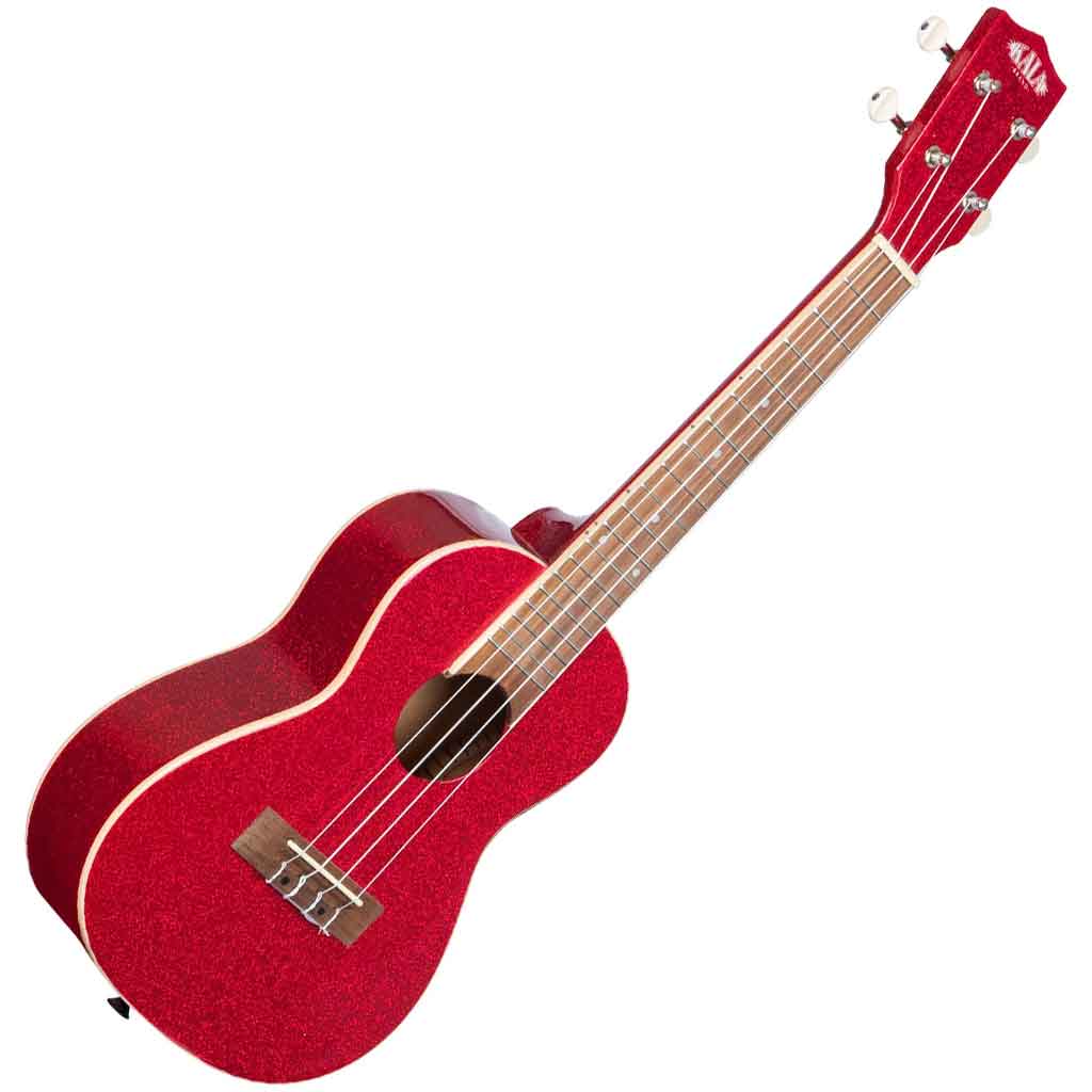 Kala Sparkle Series Concert Ukulele in Ritsy Red