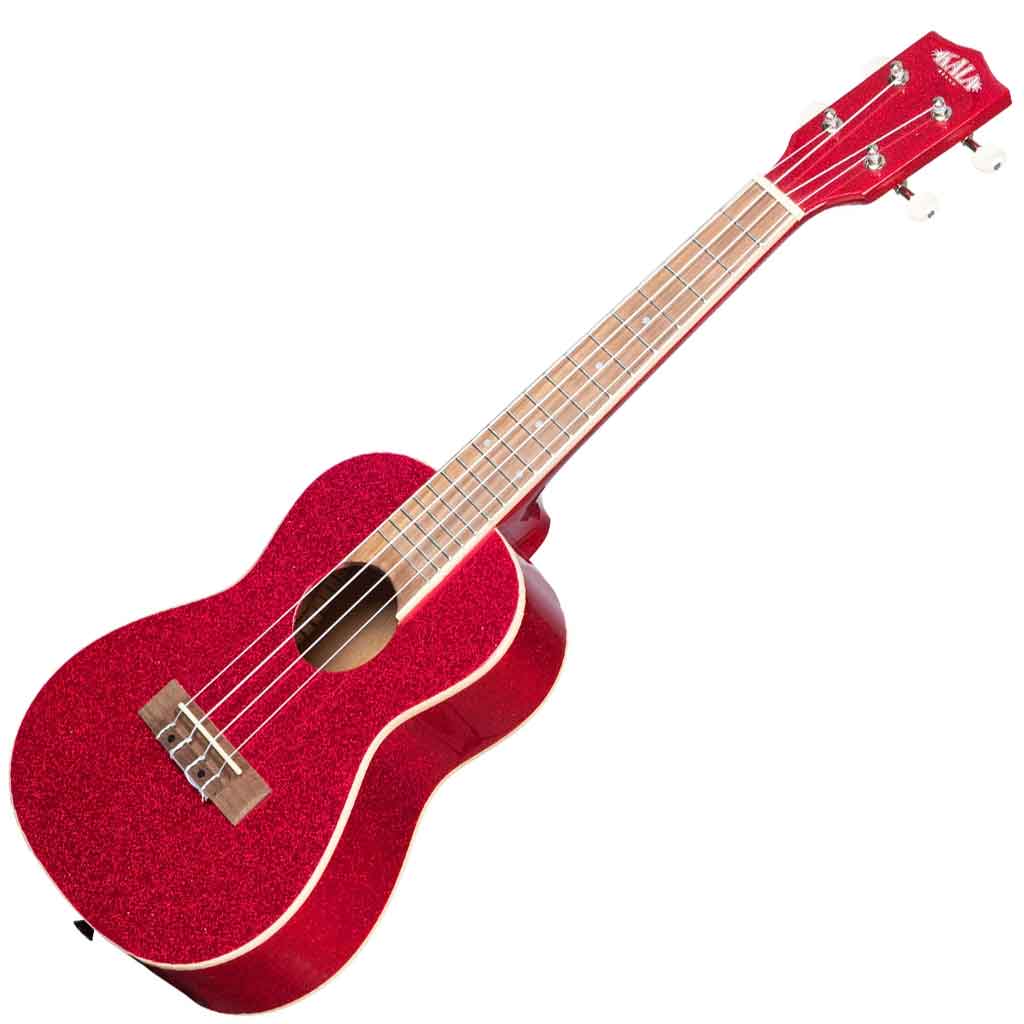 Kala Sparkle Series Concert Ukulele in Ritsy Red