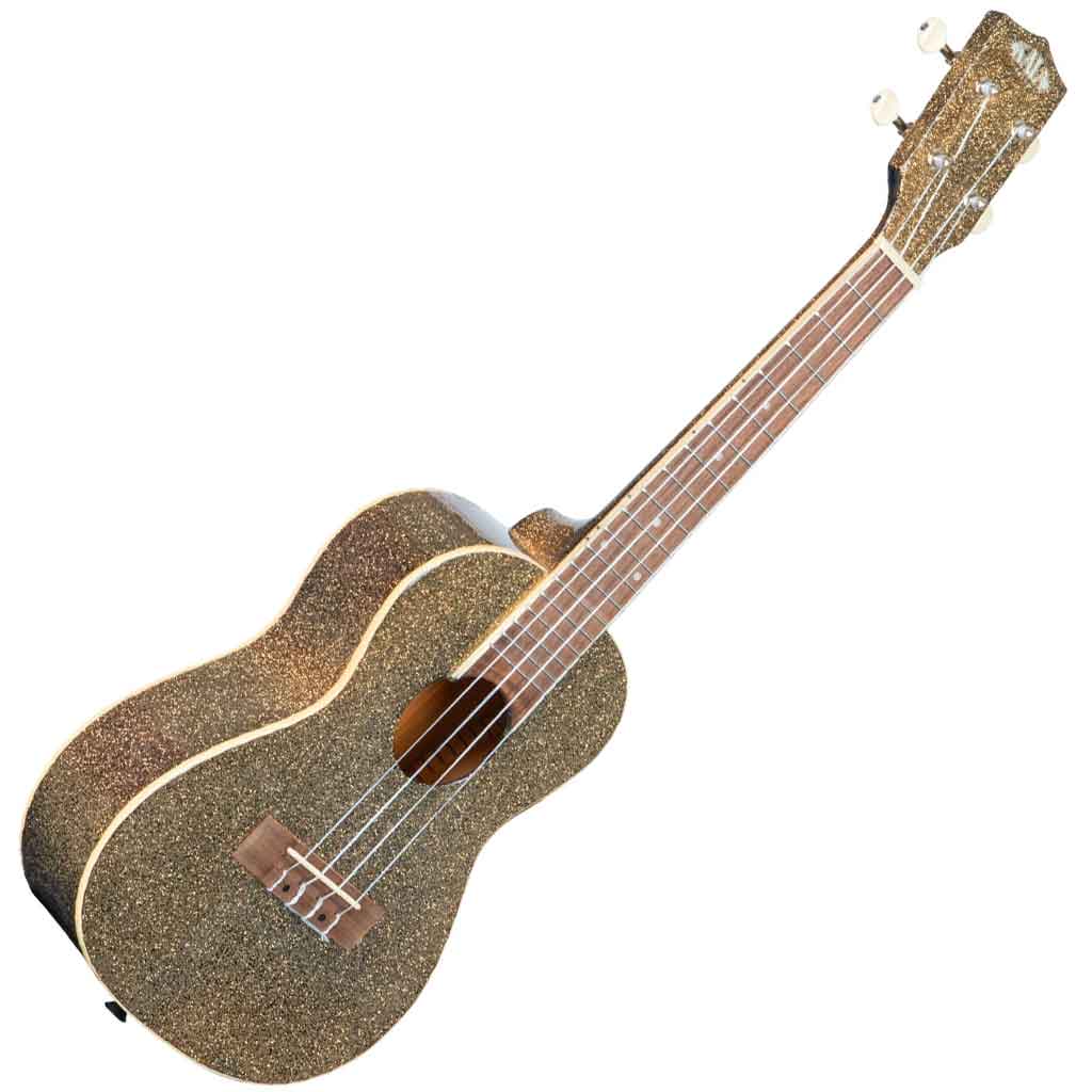 Kala Sparkle Series Concert Ukulele in Stardust Gold