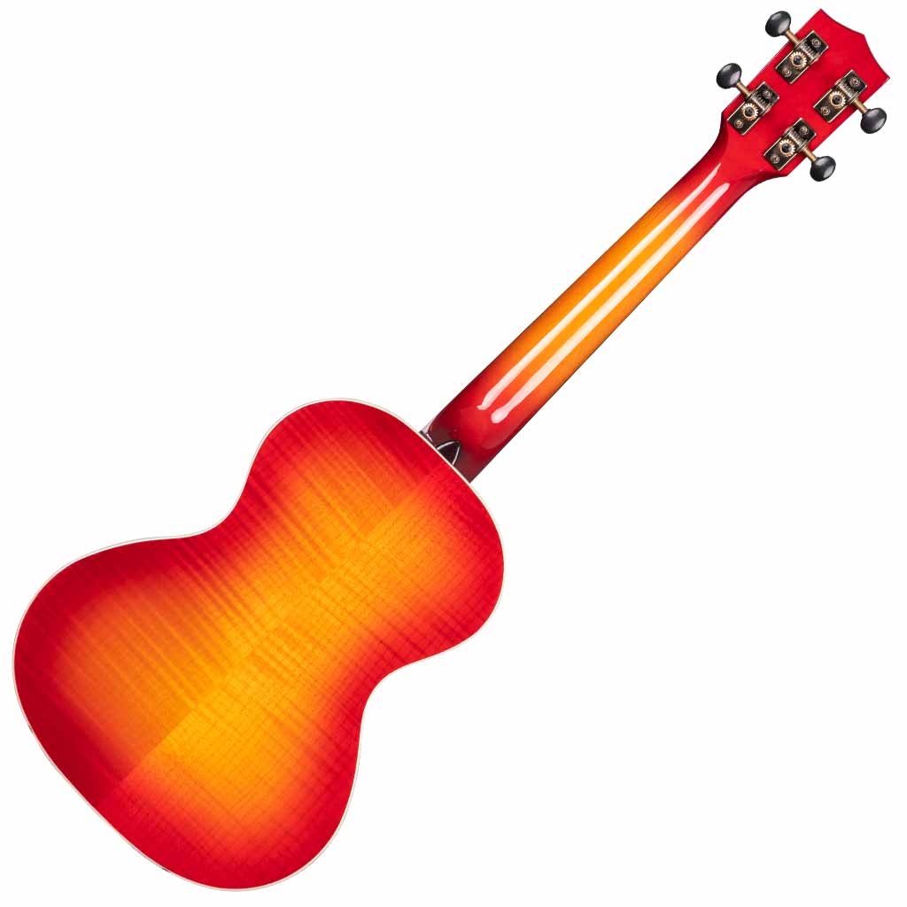Kala Gloss Flame Maple Cherry Burst Tenor Ukulele