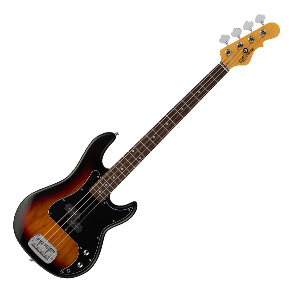 G&L Tribute Series LB-100 4-String Bass Guitar in 3 Tone Sunburst