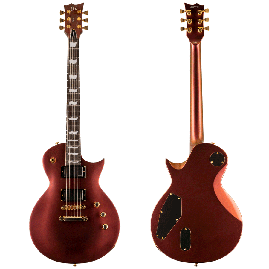 ESP LTD EC-1000 Single Cut Electric Guitar w/Fluence Pickups in Gold Andromeda