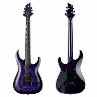ESP LTD H-1000ET Evertune Electric Guitar with Quilt Maple Top in See-thru Purple Burst