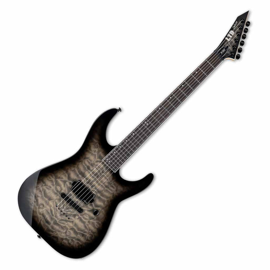 ESP LTD M-1001NT Electric Guitar with Quilt Maple Top in Charcoal Burst