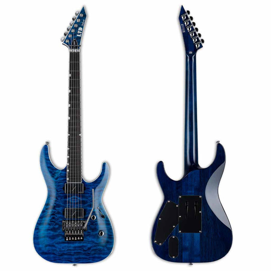 ESP LTD MH-1000 Electric Guitar with Quilt Maple Top in Black Ocean