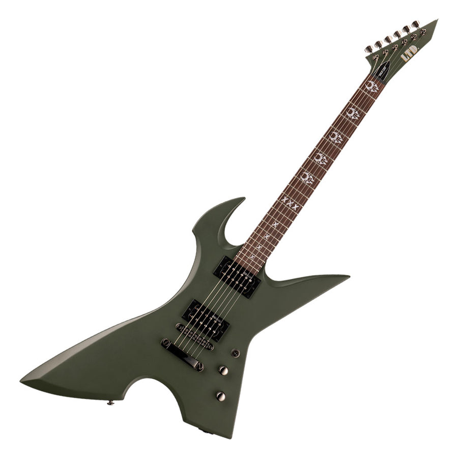 ESP LTD MAX-200 Max Cavalera Signature Electric Guitar in Military Green Satin