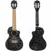 Lanikai Quilted Maple Black Stain Concert with Kula Preamp A/E Ukulele w/Bag