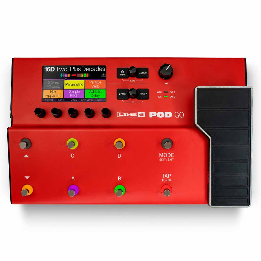Line 6 POD Go Portable Multi-Effects Processor - Limited Edition Red