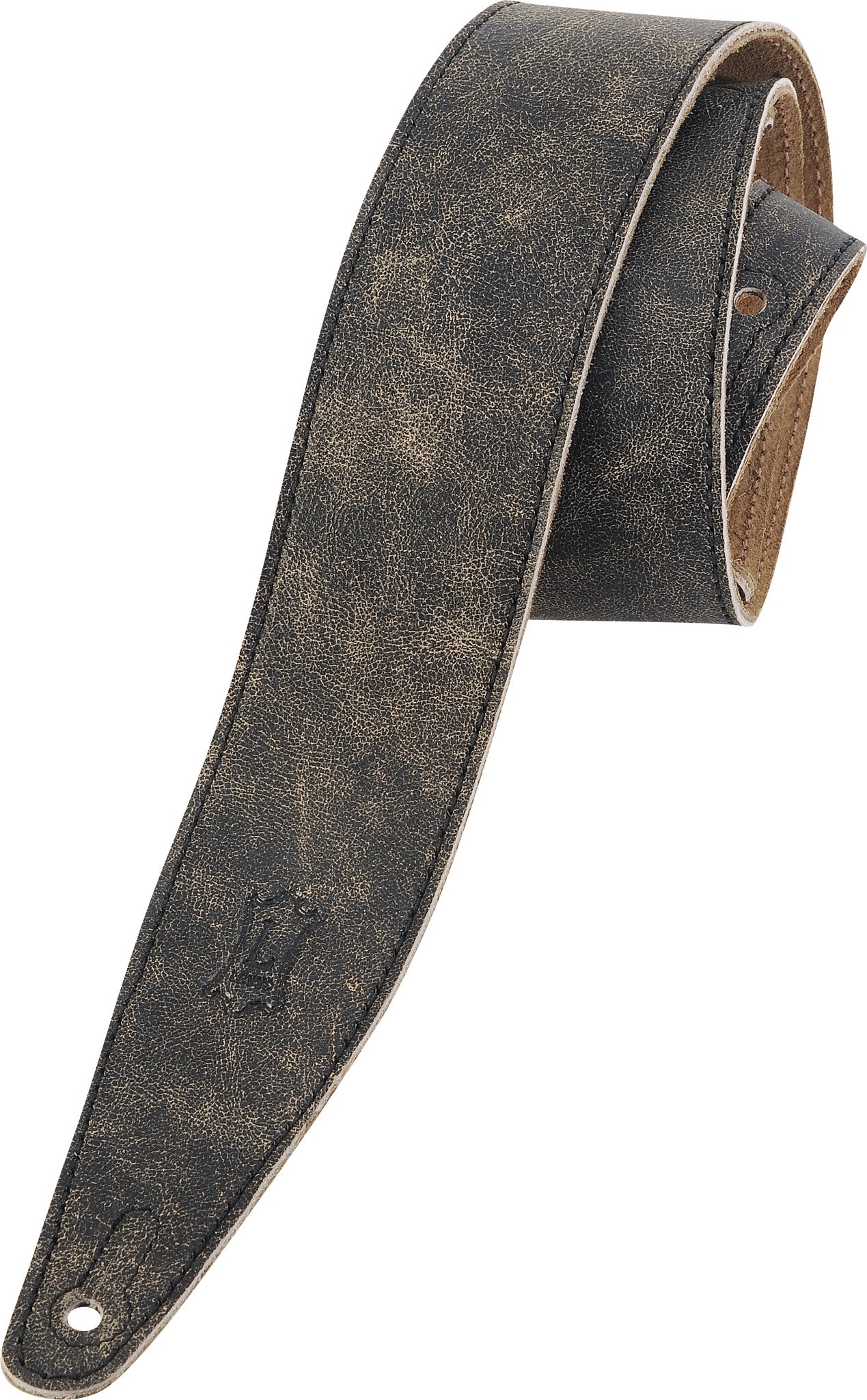 Levy's M317BLZ Blaze 2 1/2" Distressed Black Leather Strap