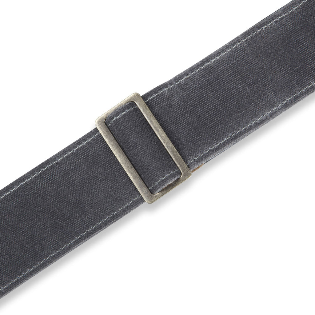 Levy's Leathers Traveler Waxed Canvas 2" Guitar Strap - Gray