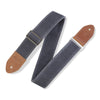 Levy's Leathers Traveler Waxed Canvas 2" Guitar Strap - Gray