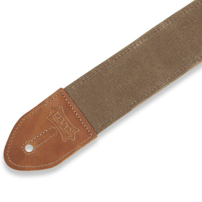 Levy's Leathers Traveler Waxed Canvas 2" Guitar Strap - Tan