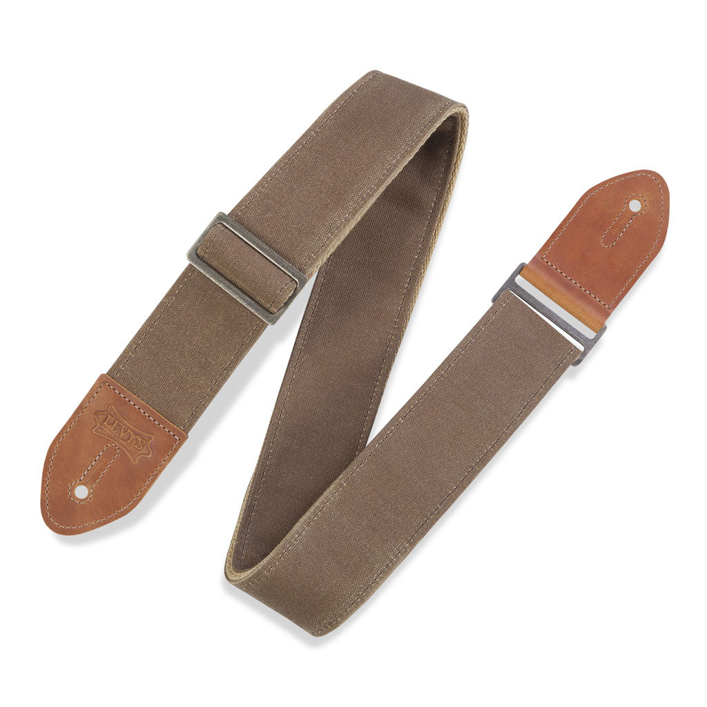 Levy's Leathers Traveler Waxed Canvas 2" Guitar Strap - Tan