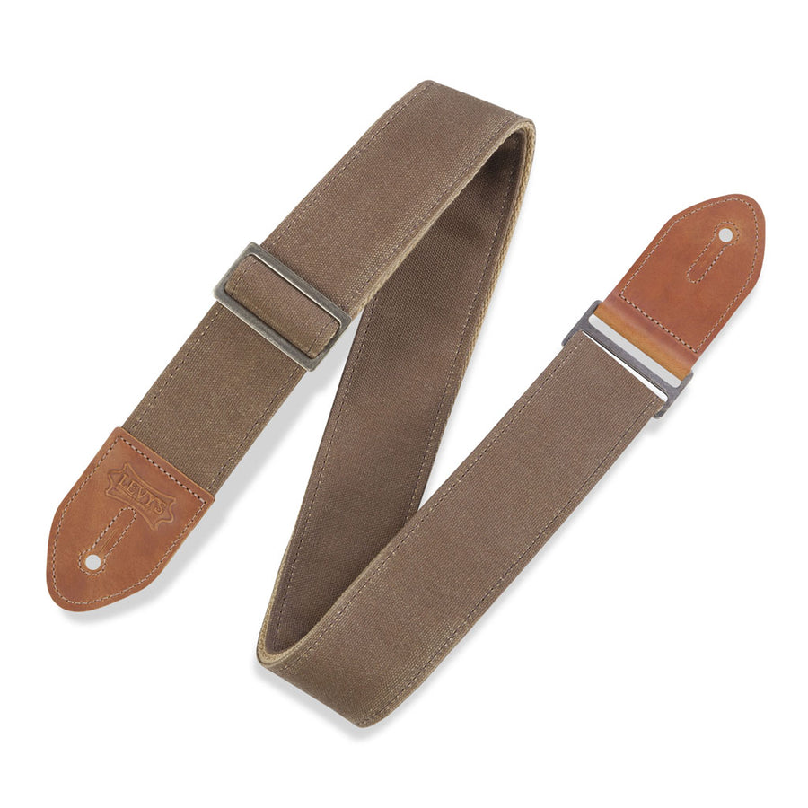 Levy's Leathers Traveler Waxed Canvas 2" Guitar Strap - Tan