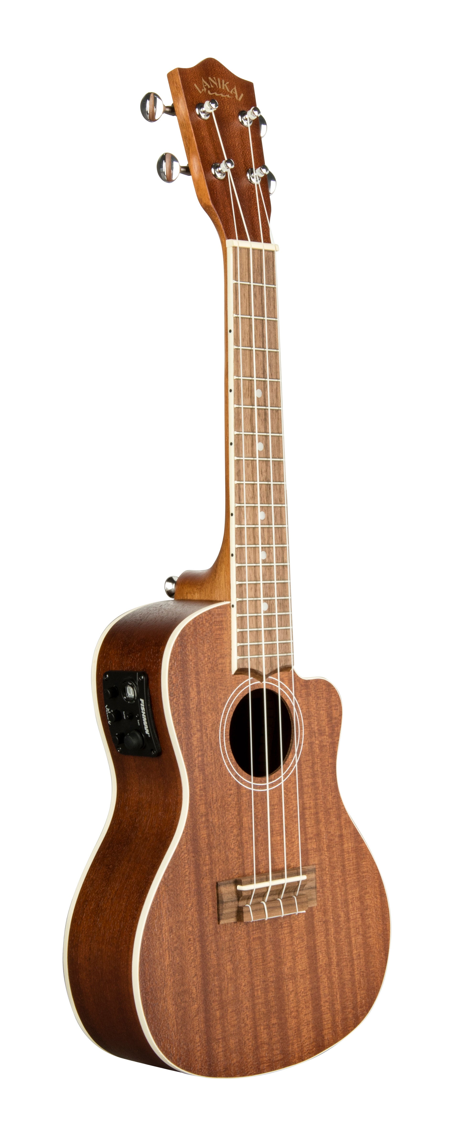 Lanikai Mahogany Concert Ukulele w/ Electronics and Gigbag