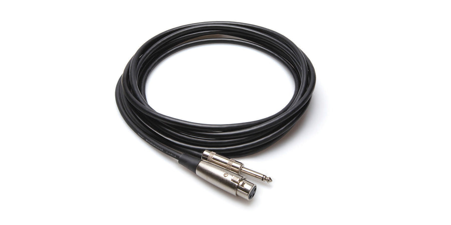 Hosa 10' XLR3F to 1/4 in TS Microphone Cable MCH-110