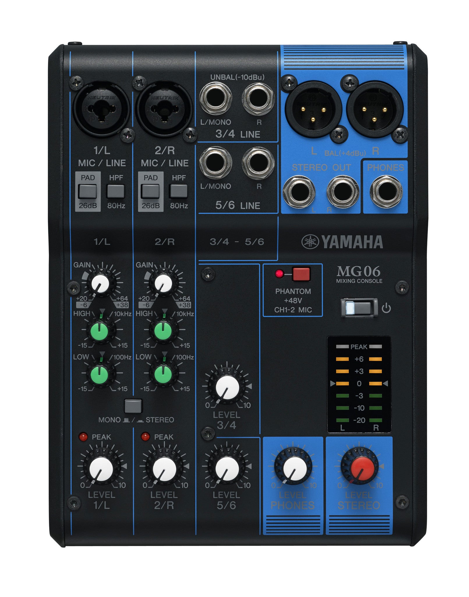 Yamaha MG06 6 Channel Mixer