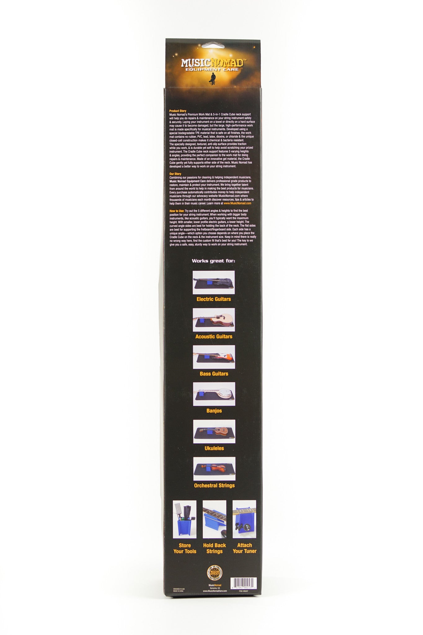 Music Nomad MN207 Premium Work Station 2pc - Cradle Cube + Work Mat Pak