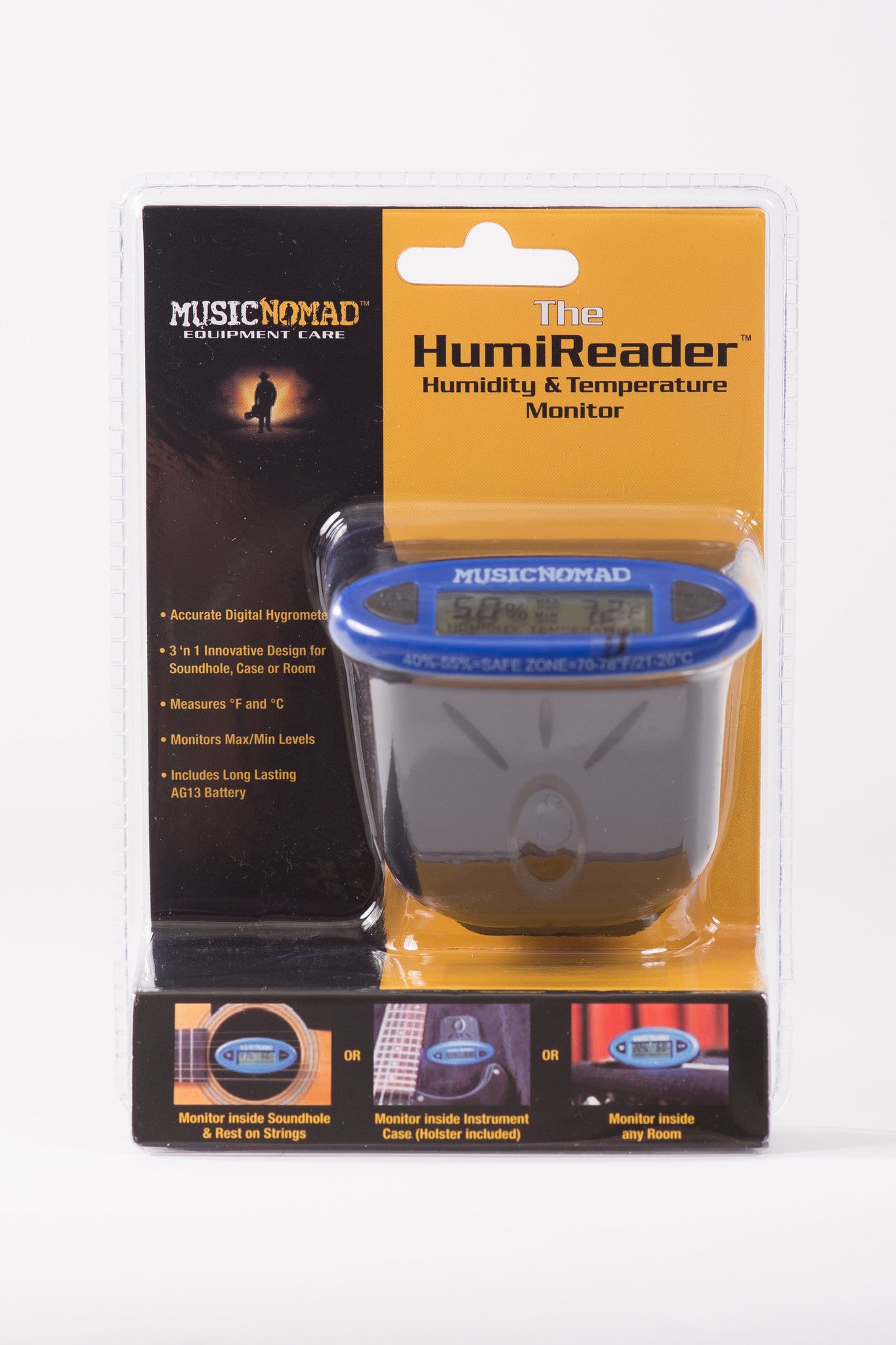 Music Nomad The HumiReader - Humidity & Temperature Monitor MN305