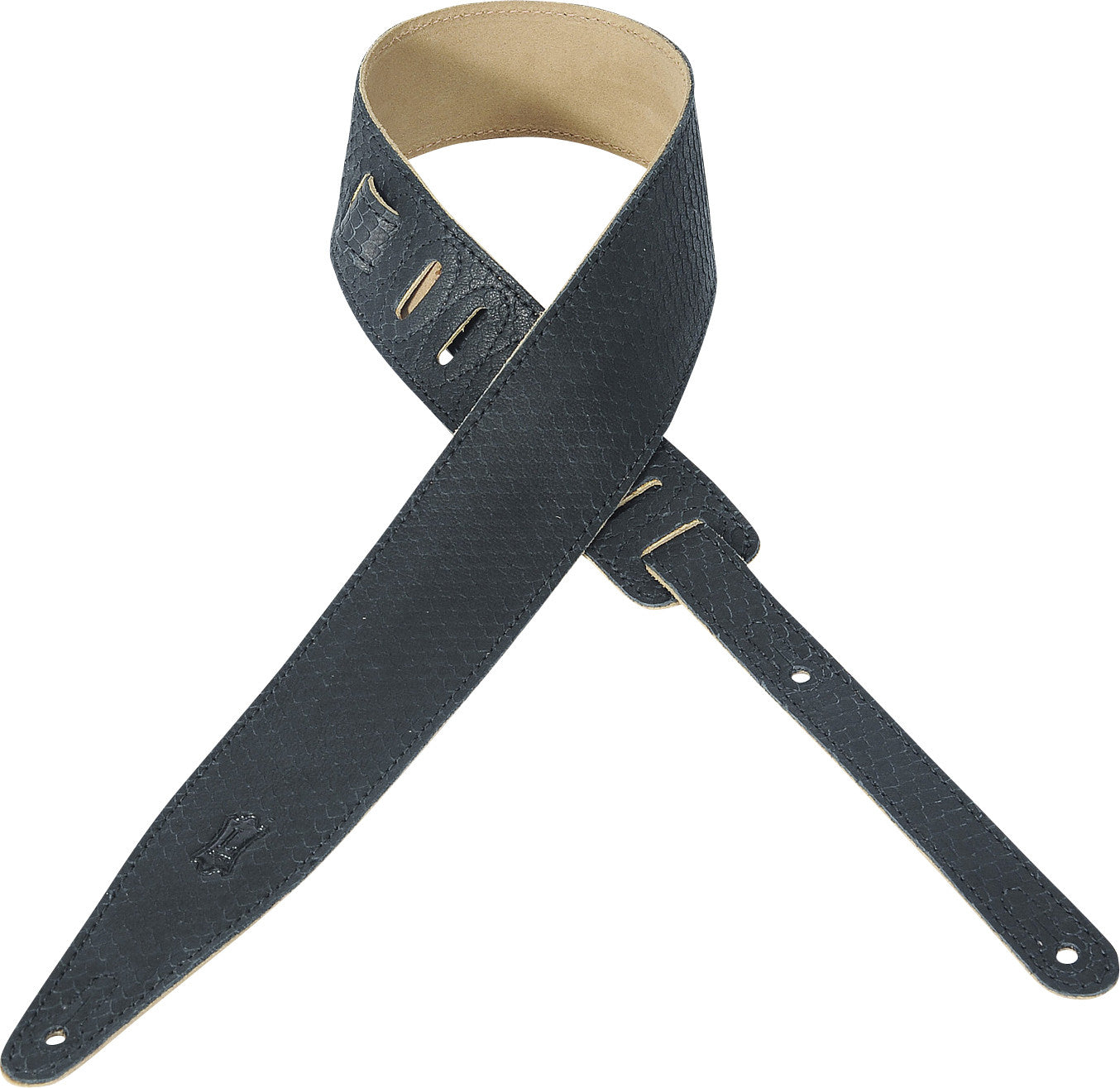Levy's Diego Series 2 1/2" Nubuck Leather Strap MNU317-BLK