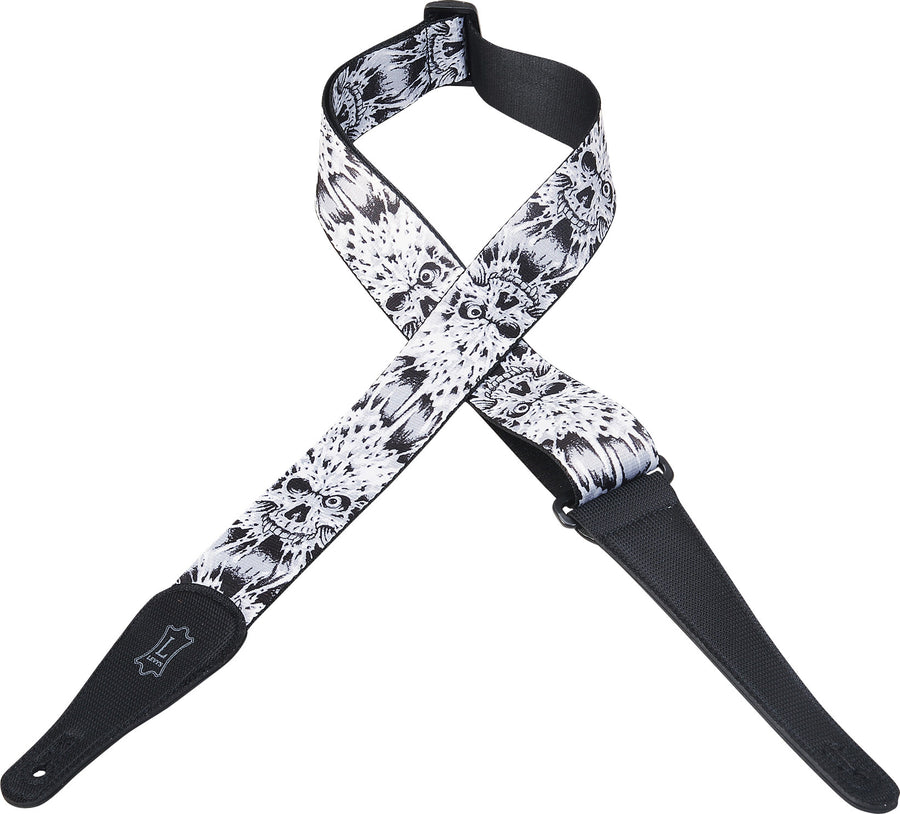 Levy's Leathers 2" Skull Sublimated Polyester Guitar Strap MP-16