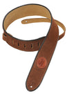 Levy's Leathers 2-1/2" Signature Series Suede Leather Guitar Strap MSS3-BRN