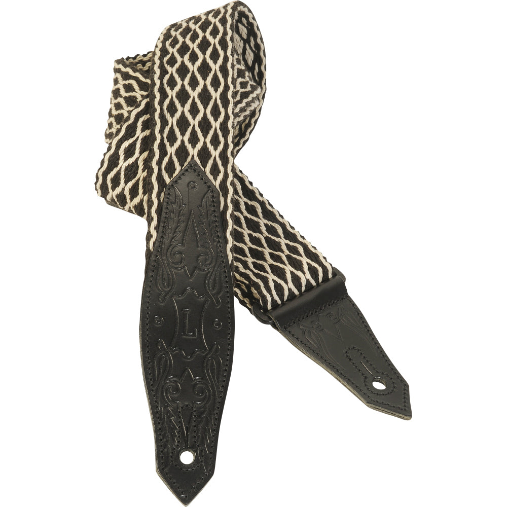 Levy's 2" Cotton Guitar Strap MSSC80-BLK/WHT