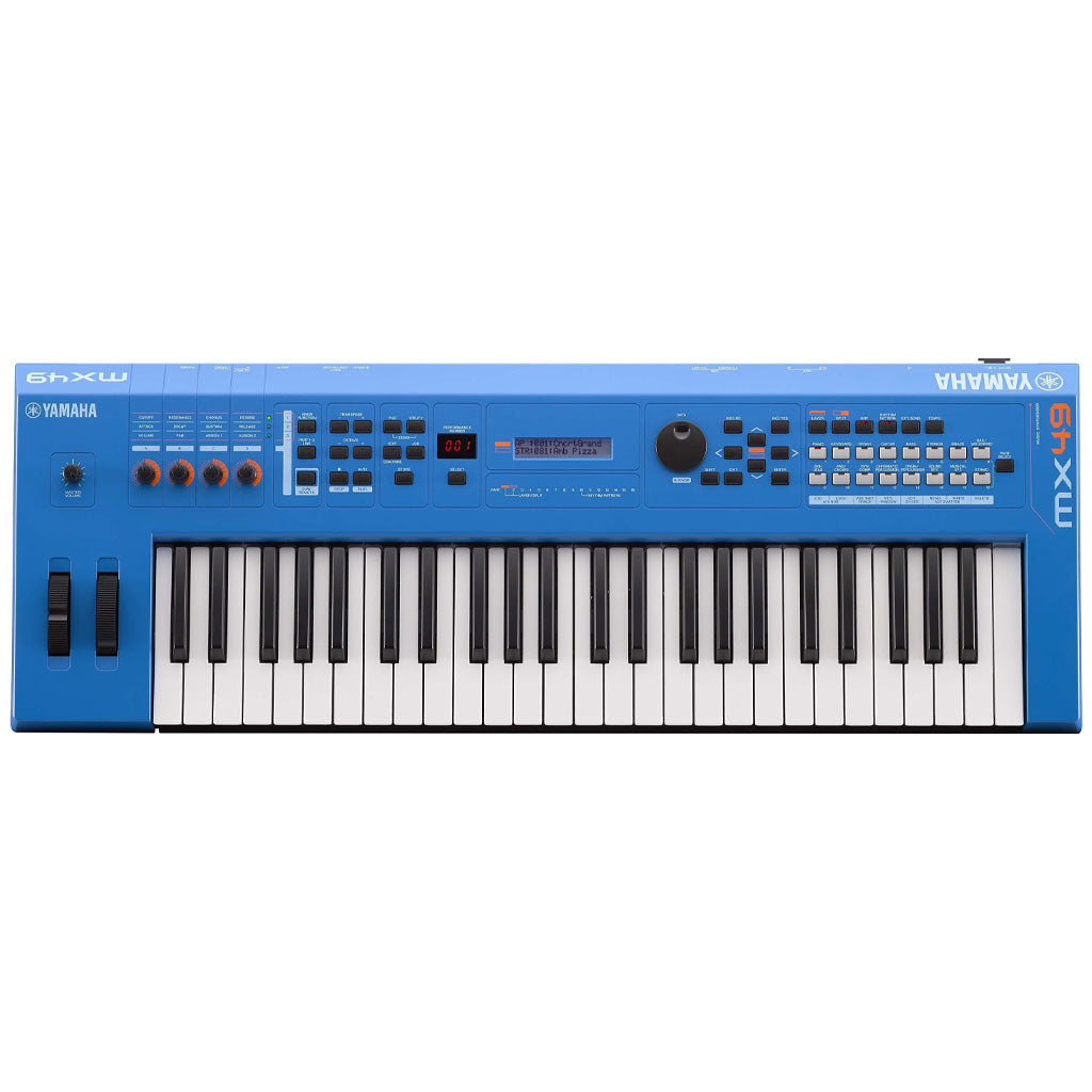 YAMAHA MX49 49鍵シンセサイザー Yamaha MX49 49-Key Music Synthesizer - Blue Yamaha Synthesizer