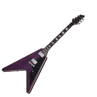 Schecter V-1 Custom Electric Guitar - Transparent Purple