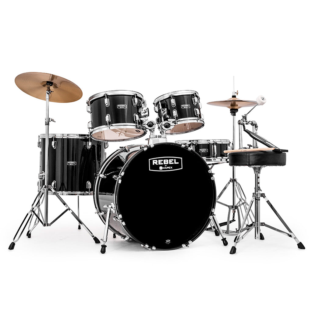 Mapex Rebel Drum Kit with 22" Bass Drum in Black
