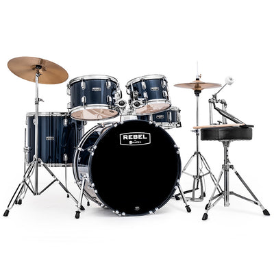 Mapex Rebel Drum Kit with 22" Bass Drum in Royal Blue
