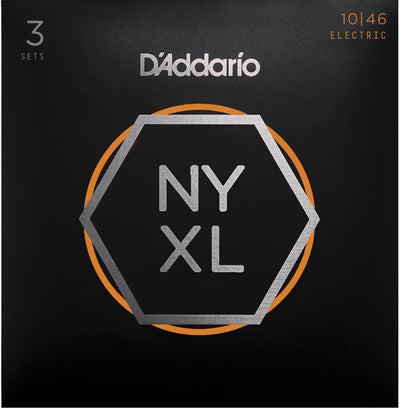 D'Addario 3 Pack NYXL1046-3P Nickel Wound 10-46 Electric Guitar String Sets