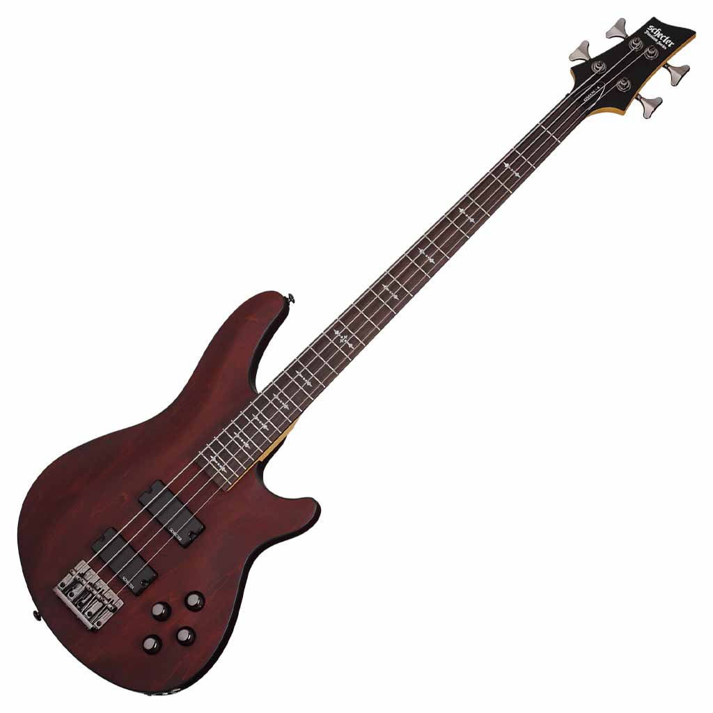 Schecter Omen-4 4-String Bass Guitar in Walnut Satin