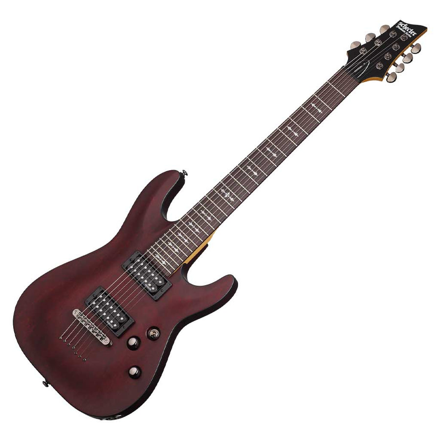 Schecter Omen-7 Series Electric Guitar in Walnut Satin