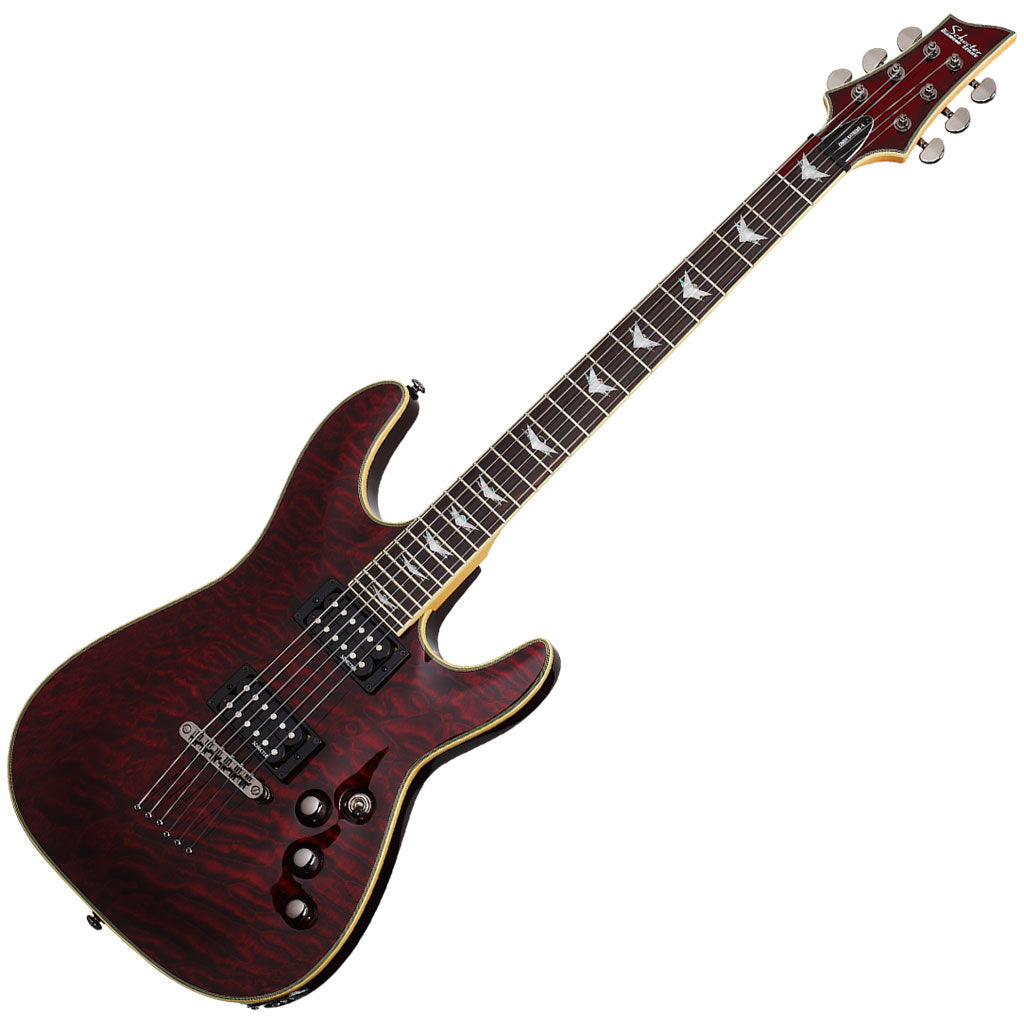 Schecter Omen Extreme-6 Series Electric Guitar w/Quilted Maple Top in Black Cherry