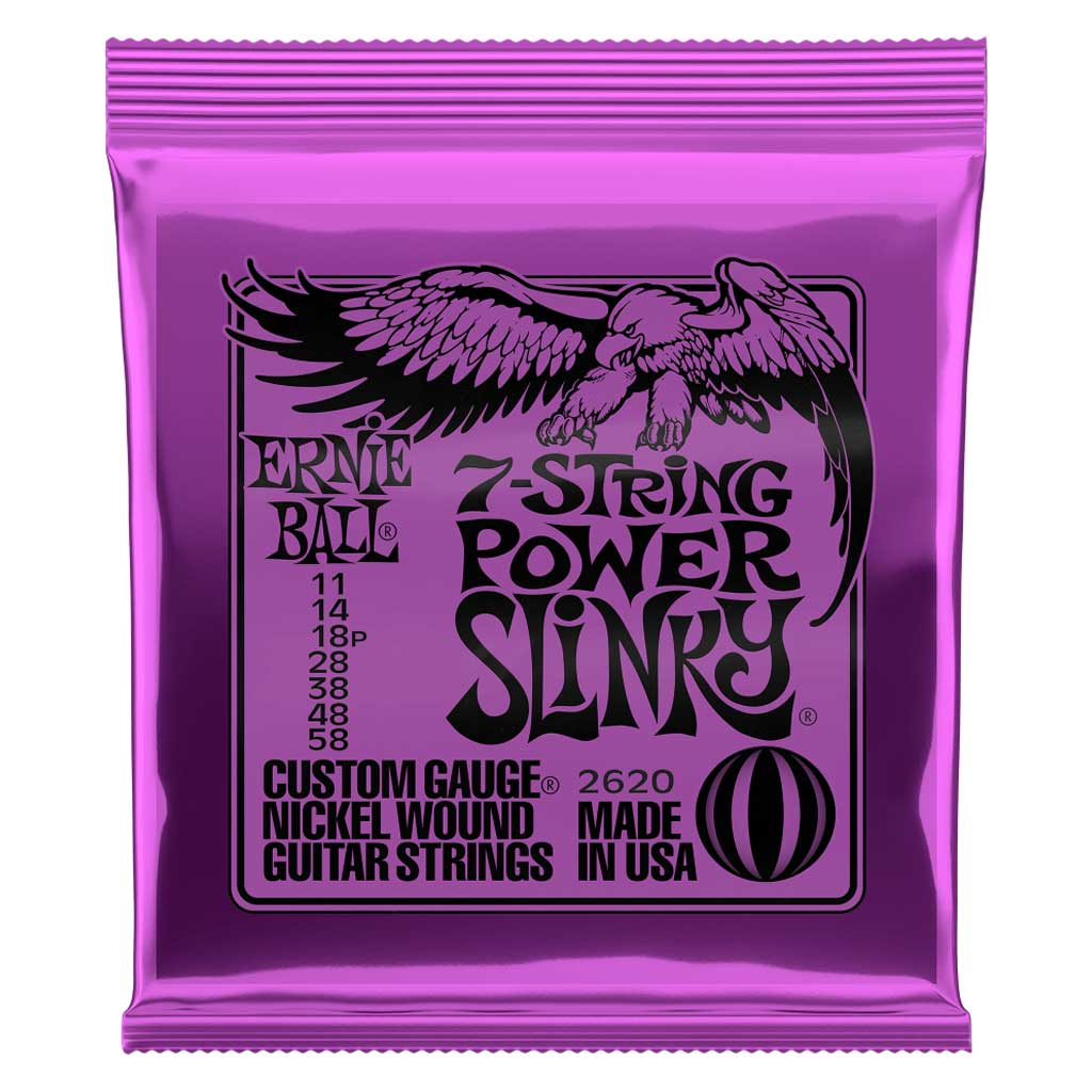 Ernie Ball Power Slinky 11-58 Nickel Wound 7-String Electric Guitar Strings