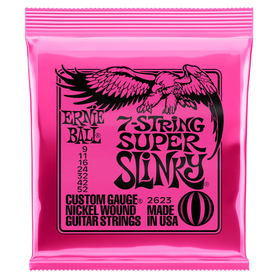 Ernie Ball Super Slinky 9-52 7-String Nickel Wound Electric Guitar Strings